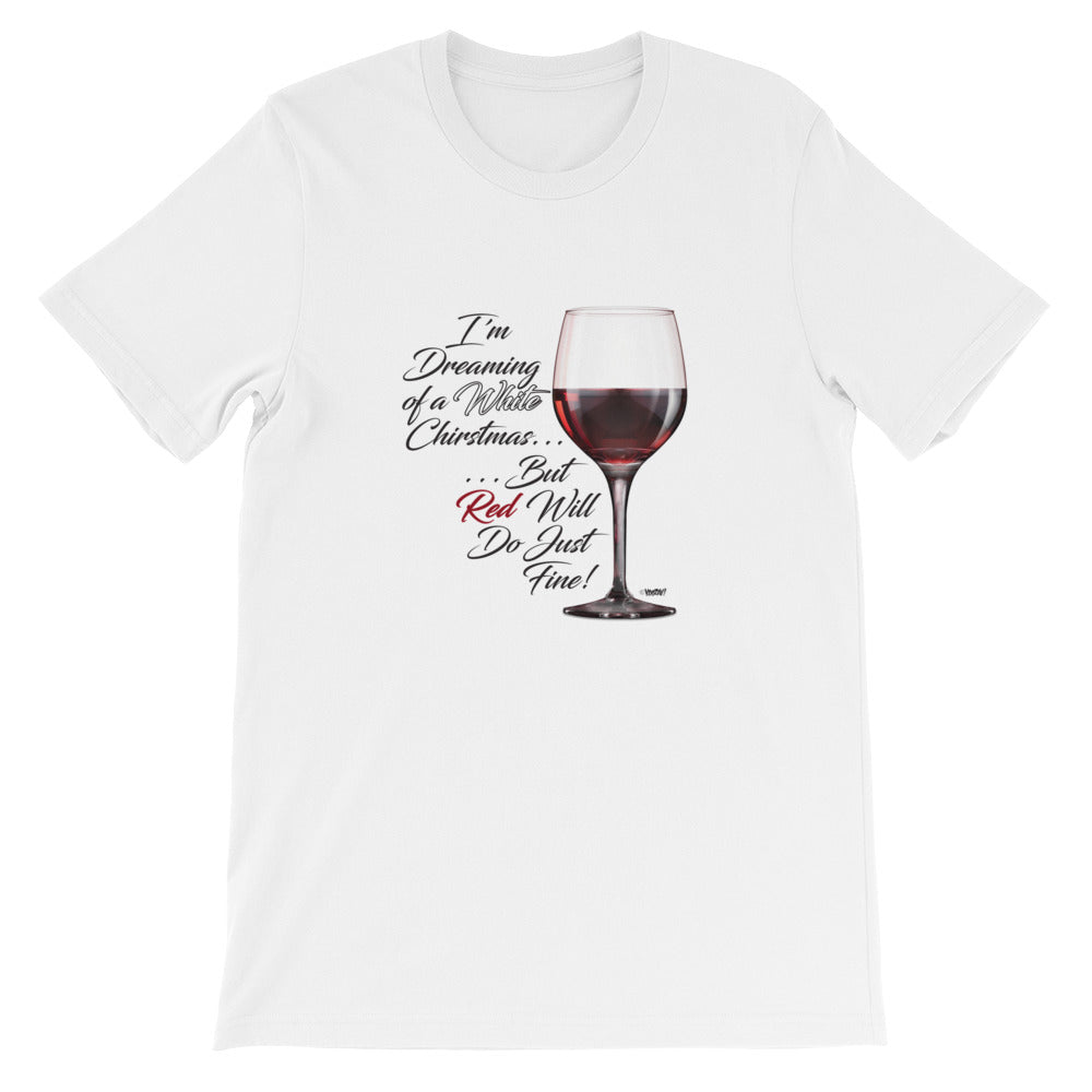 White and Red Christmas Unisex T-Shirt
